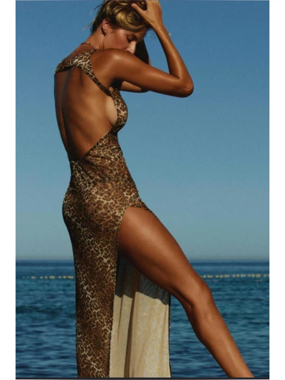 It's Now Cool Catalina Backless Mesh Maxi Dress | Swimsuit Cover-Up Size M ~ NWT
